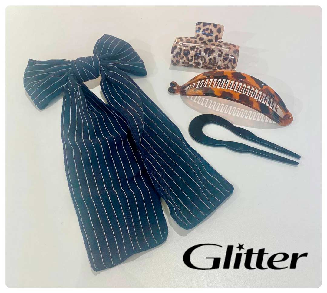 Hårklemmer og -spænder kan købes hos Glitter